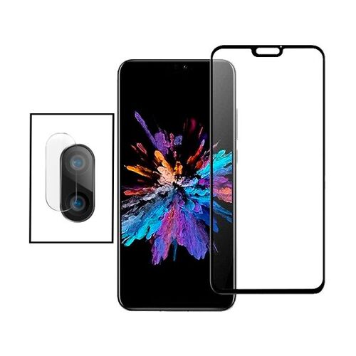 Kit Film Caméra Arrière + Film De Verre Trempé 5d Full Cover Pour Huawei Honor Play