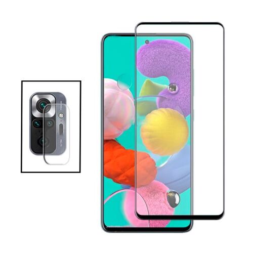 Kit Film Caméra Arrière + Film De Verre Trempé 5d Full Cover Pour Xiaomi Redmi Note 10s