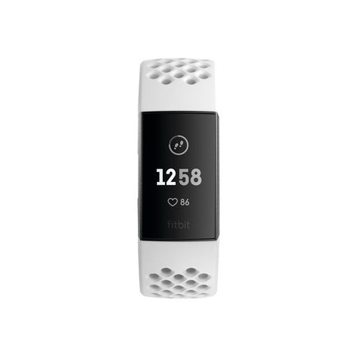 Fitbit Charge 3 - Special Edition - graphite - suivi d'activités avec bande sport - gel blanc - monochrome - Bluetooth - 30 g