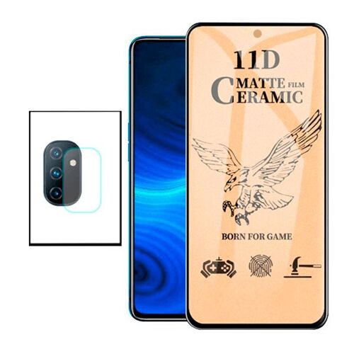 Kit Film De Verre Trempé Ceramicglass Full Cover + Film Caméra Pour Samsung Galaxy M52 5g