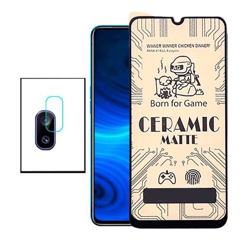 Kit Film De Verre Trempé Ceramicglass Full Cover + Film Caméra Pour Samsung Galaxy M02