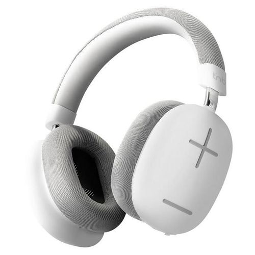 T'nB BOUNCE MAX - Écouteurs avec micro - circum-aural - Bluetooth - sans fil, filaire - jack 3,5mm - isolation acoustique - blanc, gris