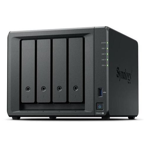 Synology Disk Station DS423+ - Serveur NAS - 4 Baies - SATA 6Gb/s - RAID 0, 1, 5, 6, 10, JBOD - RAM 2 Go - Gigabit Ethernet - iSCSI support