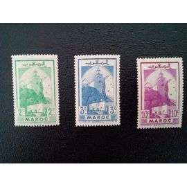 Timbre Maroc Yt 164 - 165 - 167 Mosquée De Sefrou 1939