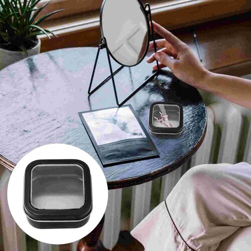 Boîte De Rangement Vide, 16 Pièces, Boîte En Fer Blanc Pratique Avec Fenêtre De Vue