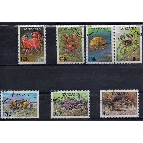 Tanzanie- Série De 7 Timbres Oblitérés- Animaux Marins