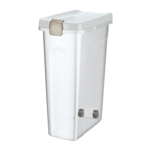 Trixie baril de nourriture - 15 l - 22 × 41 × 33 cm - transparent et blanc - pour chien