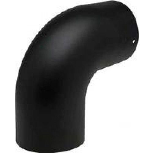 Coude 90° en acier émail noir mat - diamètre 125 mm - Sanpli TEN