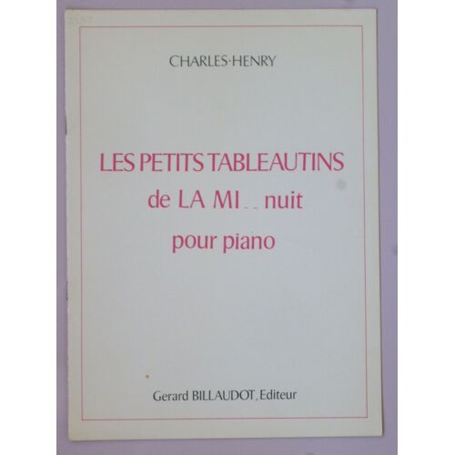 Les Petits Tableautins De La Mi--Nuit Pour Piano