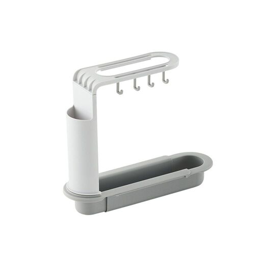Panier De Rangement En Plastique Égouttoir Télescopique Pour Évier Fournitures Ménagères Porte Robinet Réglable Égouttoir De Cuisine