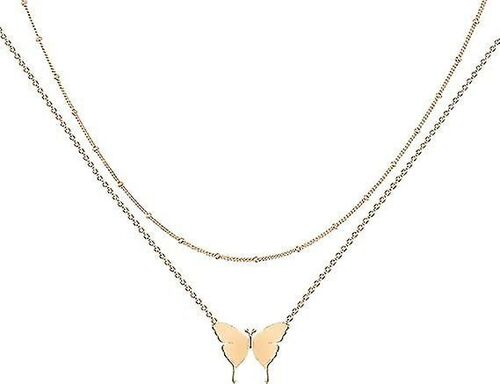 Couches Coeur Collier Pendentif Fait À La Main Plaqué Or Délicat Tour De Cou Flèche Barre Superposition Long Pour Women_Feb