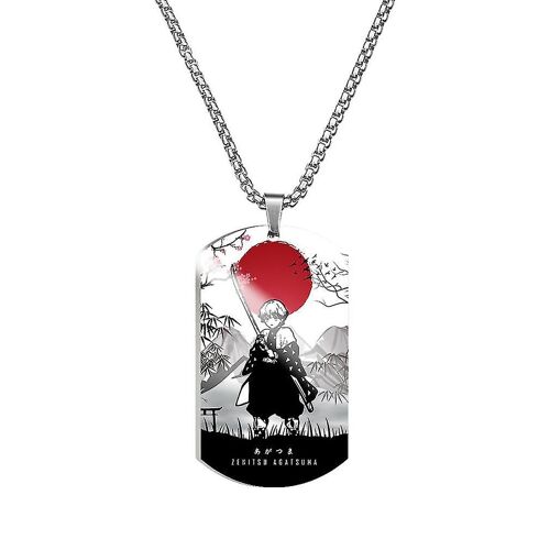 Demon Slayer Agatsuma Zenitsu Anime Collier Bijoux Pendentif Cosplay Accessoires Cadeau De Noël