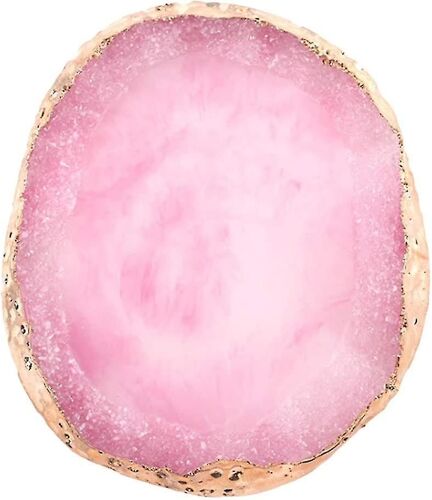 Nail Art Painting Palette, Oval Agate Plate Gel Polish Mélange Palette Résine Marbre Nail Art Round Display Cosmetic Color Mixer Manucure Tool Pink1pcs 