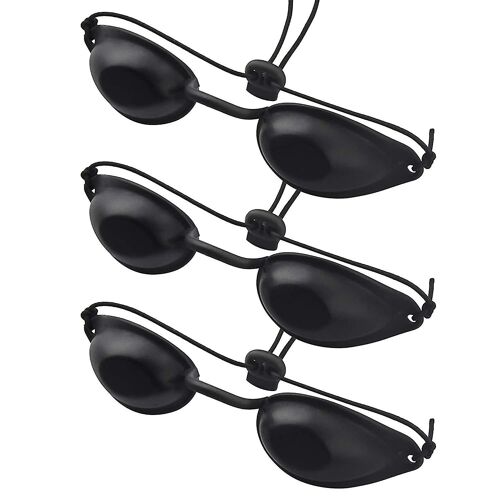 Lunettes De Solarium 3pcs, Lunettes De Sécurité Uv Pour Les Yeux, Protection Oculaire De Studio De Bronzage, Lunettes De Sécurité De Solarium Infrarouge Fiables Pour La Thérapie Au Laser, Ipl Hair Rem