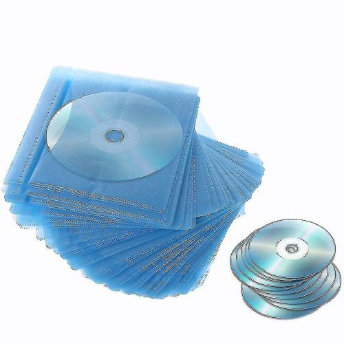 100pcs Cd Dvd Double Face Cover RangeMent Case Pp Sac Sleeve Envelope Holder