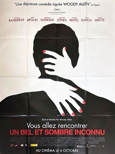 Vous Allez Rencontrer Un Bel Et Sombre Inconnu - Véritable Affiche De Cinéma Pliée - Format 120x160 Cm - De Woody Allen Avec Antonio Banderas, Josh Brolin, Anthony Hopkins, Naomi Watts - 2010