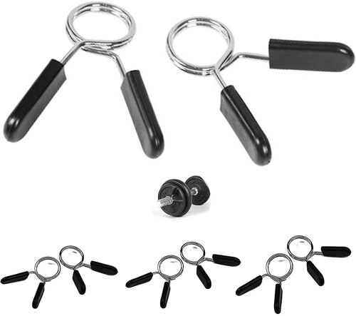 Colliers À Ressort D'haltères, Verrous D'haltères 30mm Pour Le Fitness 8 Pcs