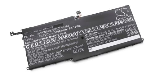vhbw Batterie remplacement pour Lenovo 4ICP4/48/123, 4ICP4/48/125, OOHW028, OOHW029 pour ordinateur portable (3300mAh, 15,2V, Li-polymère)