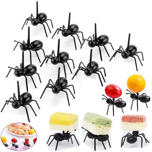 Fourmi Cueillettes, 48 Pcs Nourriture Créative Fourchette De Fruits Pour Snack Cake Dessert Pour Cuisine Baby Shower Mariage Fête D'anniversaire