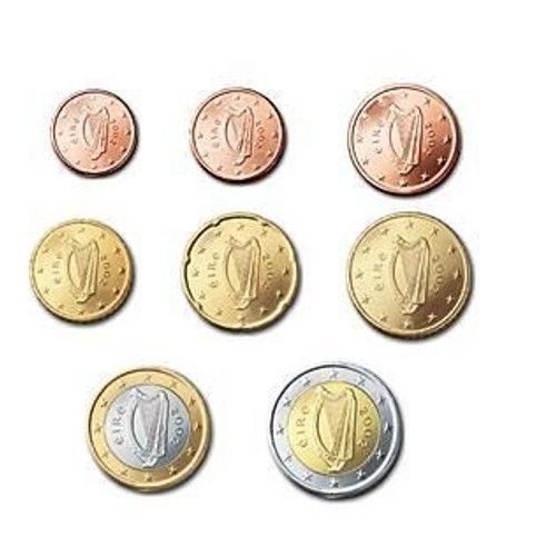 Irlande 2007+++ Série Complète 1ct-2euro Neuve+++Unc Issue De Rouleaux Bancaires+++Tres Rare+++