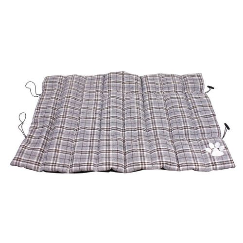 Matelas Pour Chien Enroulable Antidérapant Style Écusson Écossais 65 X 90 Cm