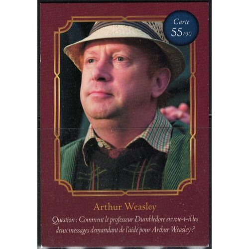 Carte Harry Potter Auchan Wizarding World Arthur Weasley N° 55