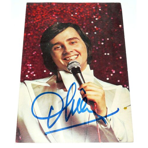 Thierry Le Luron, Autographe Sur Carte Pathé-Marconi