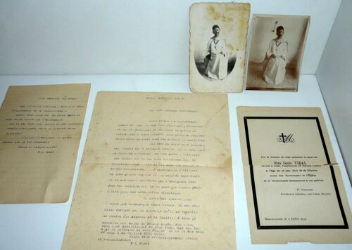 Père Louis Vidal, Maison-Carrée, Algérie, Lettres, Photos, Et Avis De Décès