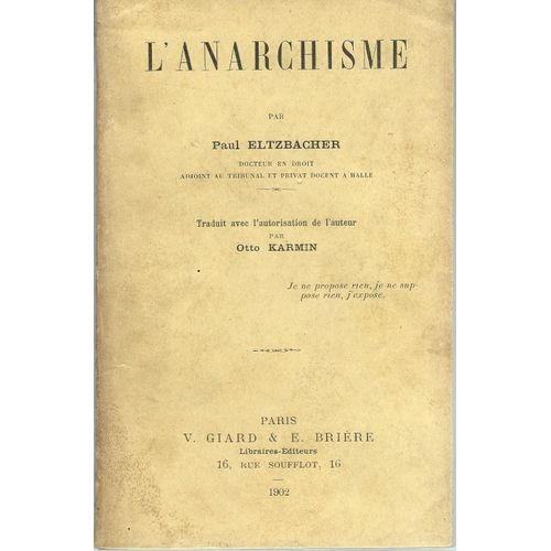 L'anarchisme