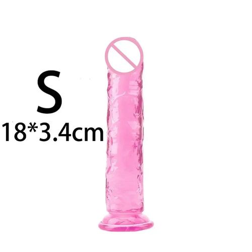 Petit Gode Transparent Bon Marché Pour Femme, Ventouse, Msi, Bite, Jouets Sexuels Anaux, Clitori Doux, Vagin, Mastjaune, Pénis, 5 Couleurs, 7.0--S Pink