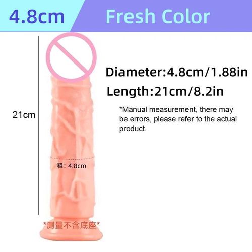 Godemiché En Gelée Douce Transparente, Faux Pénis Réaliste, Ventouse, Jouets Sexuels Réalistes Pour Femmes Lesbiennes, Masturbateur Féminin--4.8x21cm 1.8x8.2in