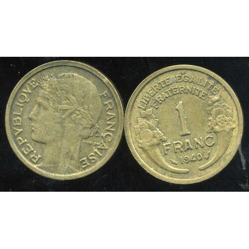 Pièce Monnaie 1 Franc 1940 Cupro-Alu - Morlon Graveur