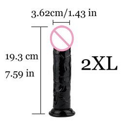 Gode En Msi Réaliste 7.0 Pour Femme, Pénis Él, Simulation Du Point G, Grand Pénis, Anus, Plug Anal, Changeur De Pénis Fallo Doppio Plug Xxl Gode¿Iche¿ Extra Large Dilatation Annale Xxxl Adult Sex Toys Women God Femmes--2xl Black