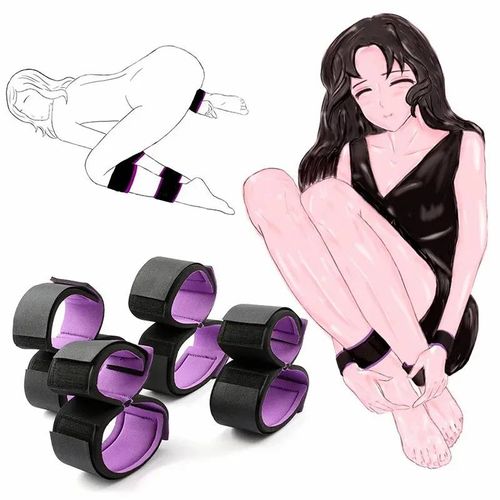 Jeu Pour Adultes Sm, Menottes De Retenue Sexuelle, Esclave Bdsm, Sangles De Cheville Réglables, Fétiche, Sans Vibrateur, Accessoires Érotiques, Sex Shop--Purple A