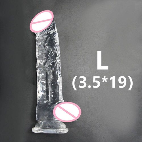 Nouveaux Godes Réalistes Gode De Gelée Érotique Avec Ventouse Super Forte Jouets Sexuels Pour Femme Hommes Pénis Artificiel Simulation De Point G--Transparent L
