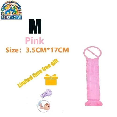 Godes Jouets Sexuels Bite Pas Cher Doux Femme Vagin Clitoris Masturbateurs Anaux Pénis Avec Ventouse 5 Couleurs Consolador Gode Gode--Pink-M