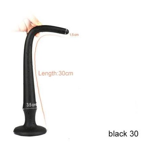 Godemichet Anal En Silicone, Jouets Sexuels Longs, Gode Anal Doux, Dilatateur Anal, Jouets Sexuels Érotiques Pour Adultes Pour Femmes Et Hommes, Masseur De Prostate Gay--A011-Black-30