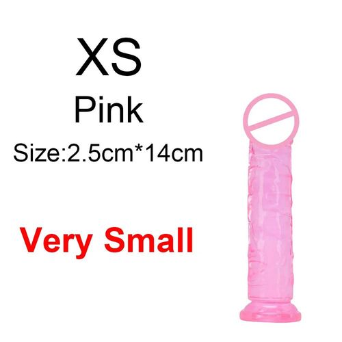 Gros Gode Transparent Pour Femme, Ventouse, Msi, Bite, Jouets Sexuels, Clitori Doux, Masturbateur Vaginal, Pénis, 7.0 Anal, 5 Couleurs, Bon Marché--Pink-Xs