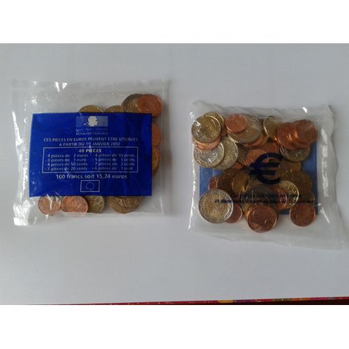 Kit Starter Euros 2002(Cent Francs) 15,24 Euros