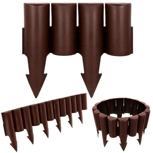 Bordure De Jardin 25 Cm - Durable Et Marron Pour Les Plates-Bandes