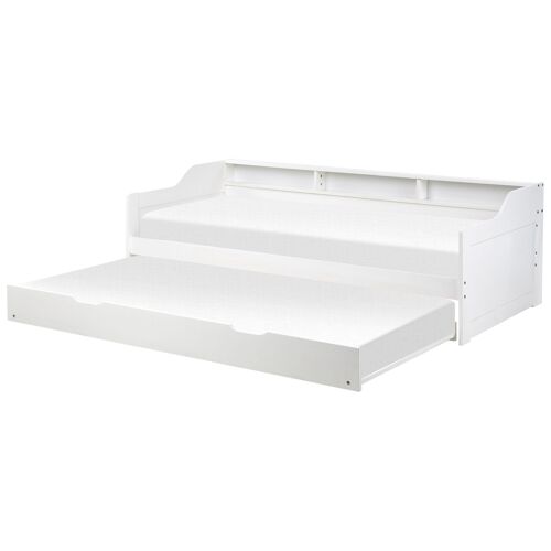 Lit gigogne en bois blanc 90 x 200 cm EDERN