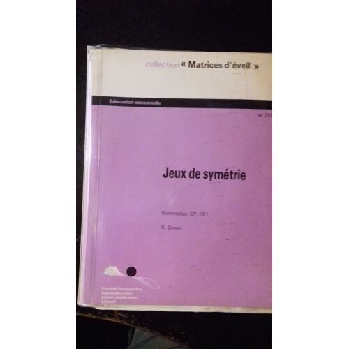 Collection « Matrices D'éveil » Jeux De Symétrie Maternelles, Cp, Ce1