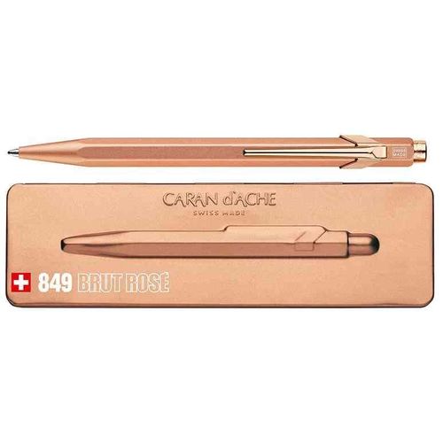 Caran D'ache Stylo À Bille 849 Brut Rosé, Or Rose