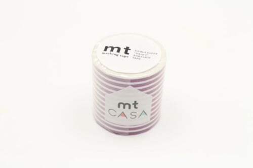 Masking Tape Mt Casa Lignes 5 Cm Violet - Border Grape
