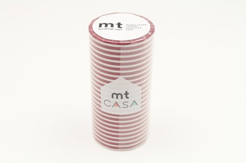 Masking Tape Mt Casa Lignes 10 Cm Rouge - Border Strawberry