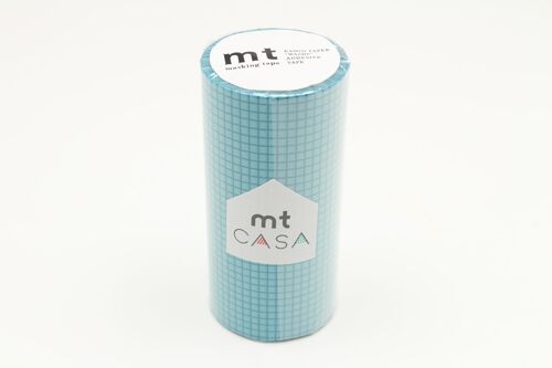 Masking Tape Mt Casa Quadrillage 10 Cm Bleu Fond Bleu - Pool