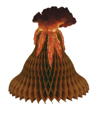 Centre De Table En Papier Alvéolé Volcan 38 Cm