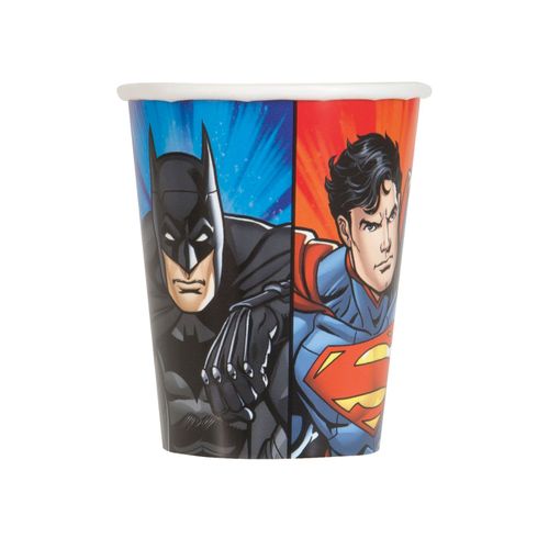 8 Gobelets En Carton Justice League 25 Cl Taille Unique