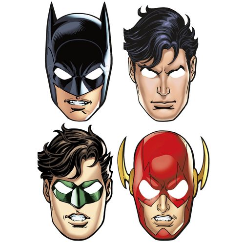 8 Masques En Carton Justice League