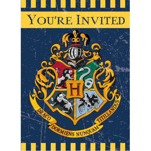 8 Cartes D'invitation Harry Potter